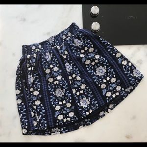 Blue Floral Skirt